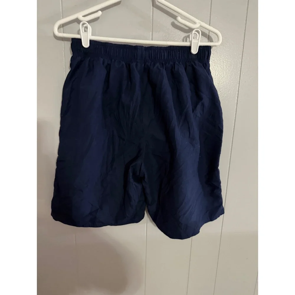 Nike Athletic Shorts Mens Large Navy Blue Elastic Waist Polyester Training‎